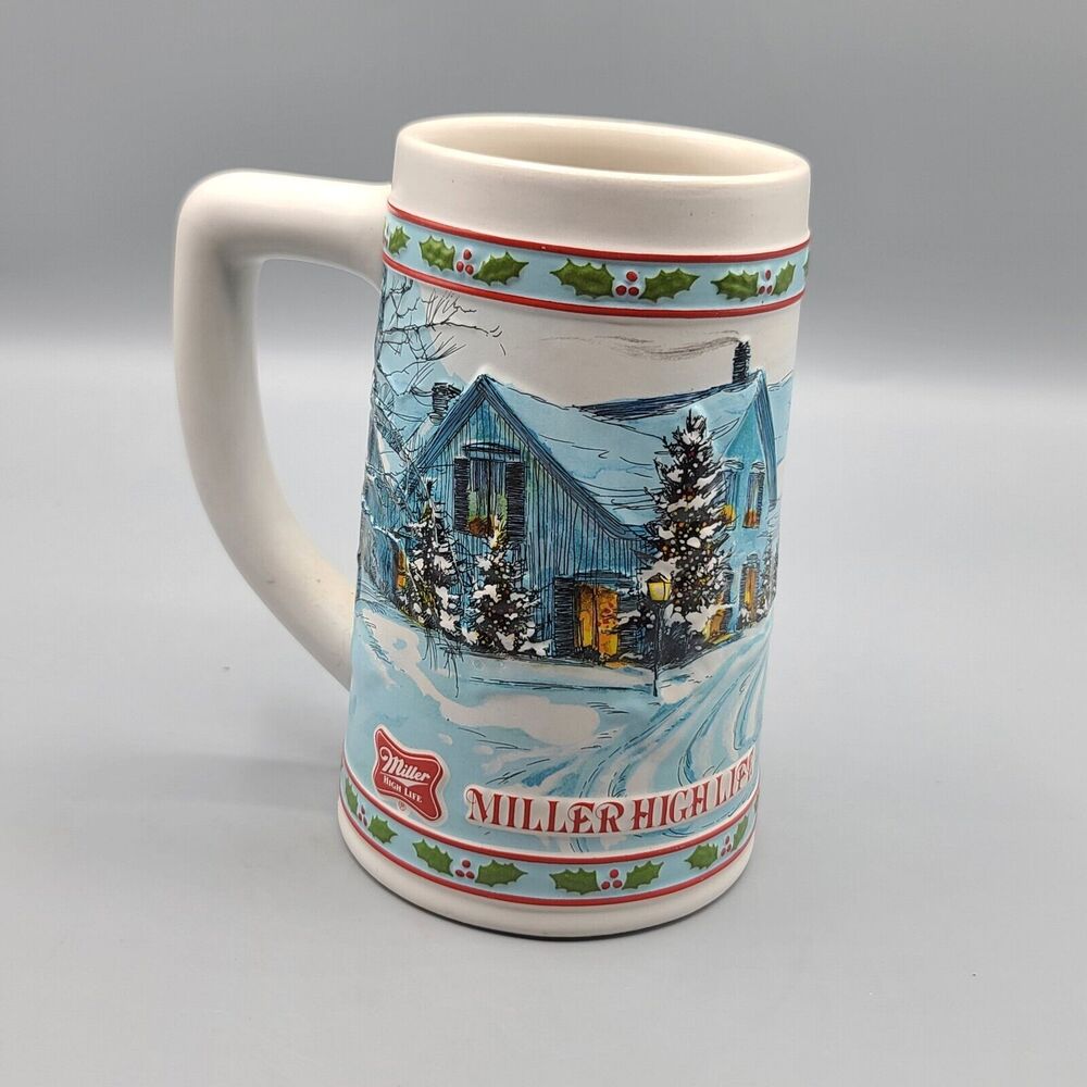 Vintage Miller High Life Limited Edition Christmas Beer Mug Stein Collectible